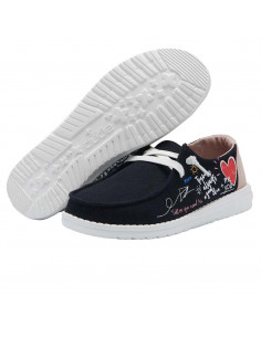 Мокасины женские Hey Dude Wendy Doodle Black 121414892