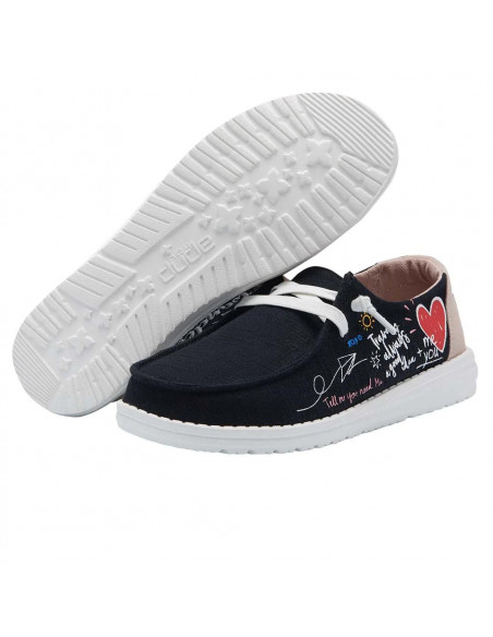 Мокасины женские Hey Dude Wendy Doodle Black 121414892