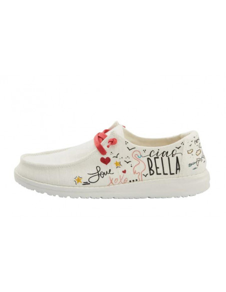 Мокасины женские Hey Dude Wendy Doodle White 121410134