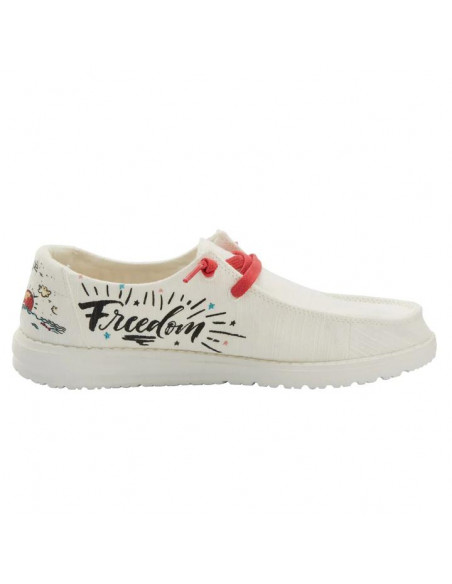 Мокасины женские Hey Dude Wendy Doodle White 121410134