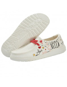 Мокасины женские Hey Dude Wendy Doodle White 121410134