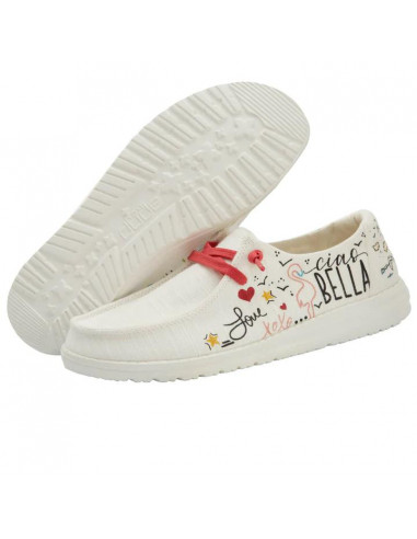 Мокасины женские Hey Dude Wendy Doodle White 121410134