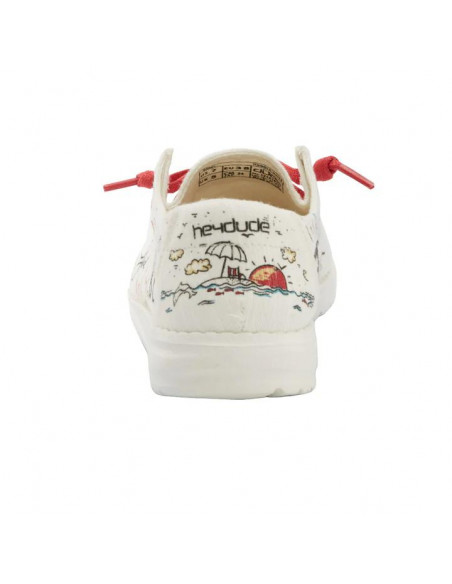 Мокасины женские Hey Dude Wendy Doodle White 121410134