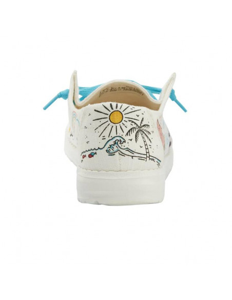 Мокасины женские Hey Dude Wendy Doodle White 121410134