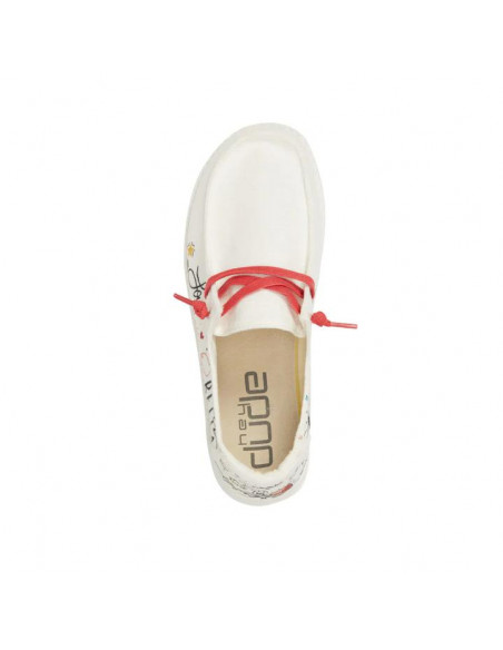 Мокасины женские Hey Dude Wendy Doodle White 121410134