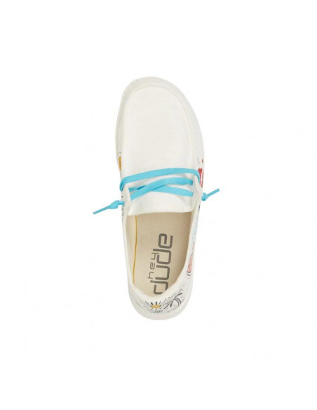 Мокасины женские Hey Dude Wendy Doodle White 121410134