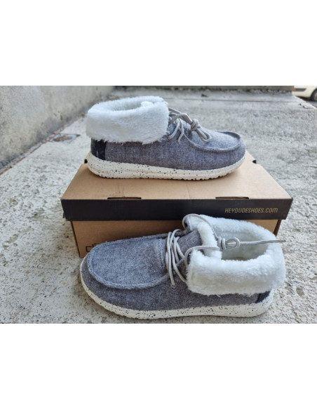 Женские лоферы ботинки Hey Dude Britt Charcoal 121774000